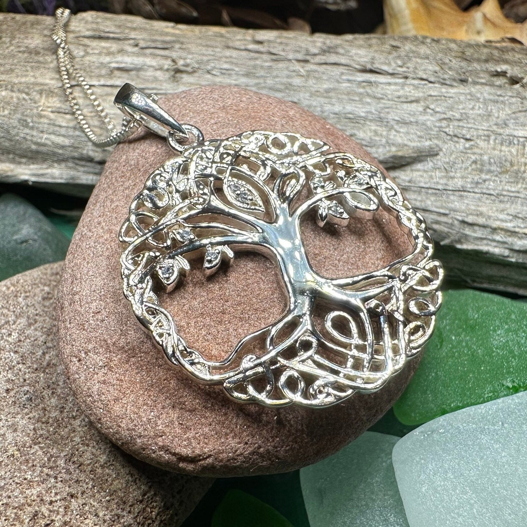 Rhona Tree of Life Necklace – Celtic Crystal Design Jewelry