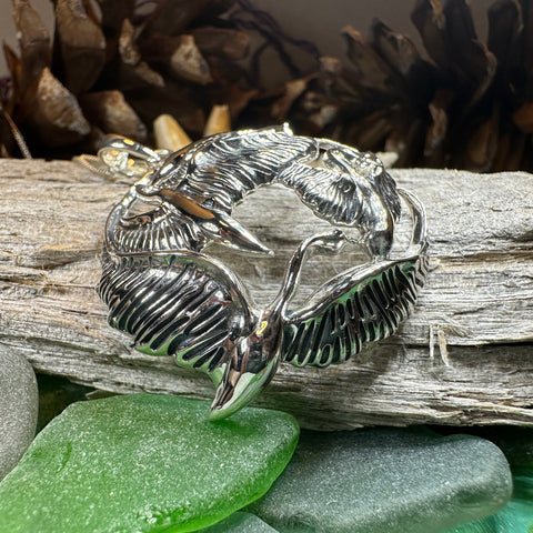 Load image into Gallery viewer, Swan Necklace, Children of Lir Jewelry, Celtic Jewelry, Mom Gift, Nature Necklace, Irish Jewelry, Ireland Jewelry, Nature Necklace
