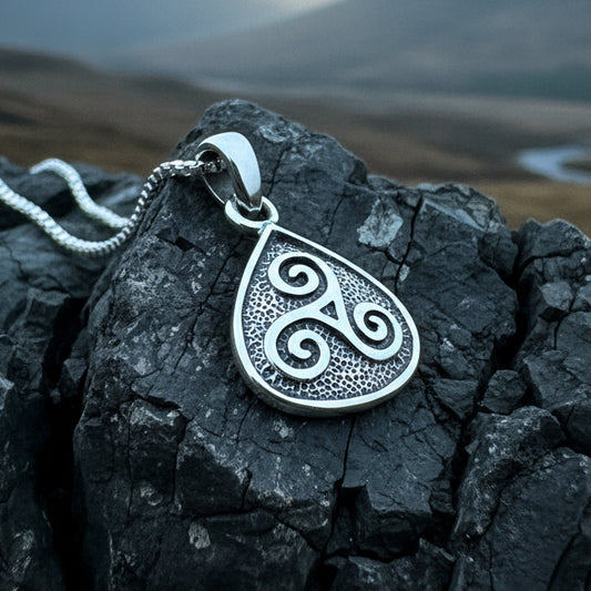 Celtic Triple Spiral Necklace