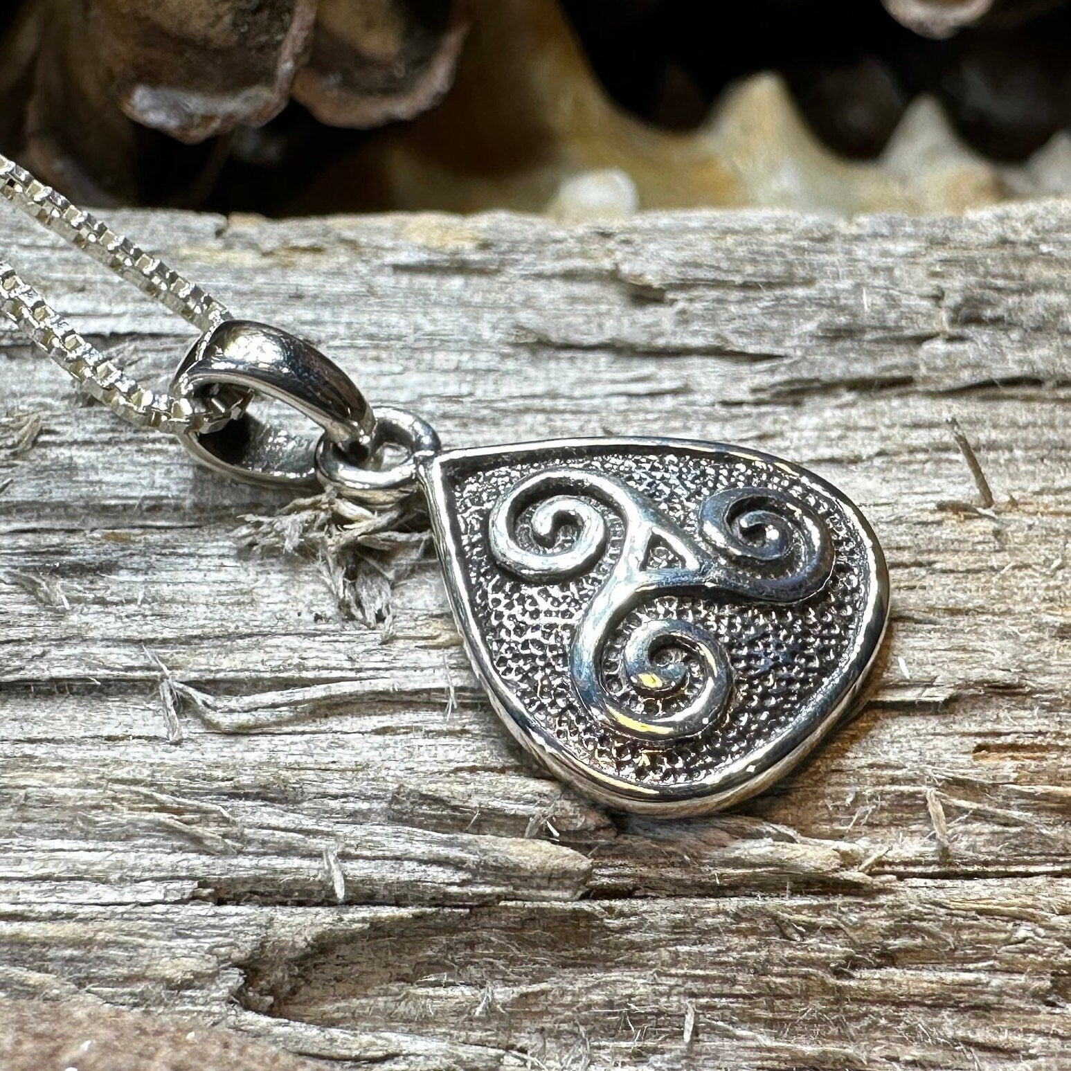 Celtic Triple Spiral Necklace
