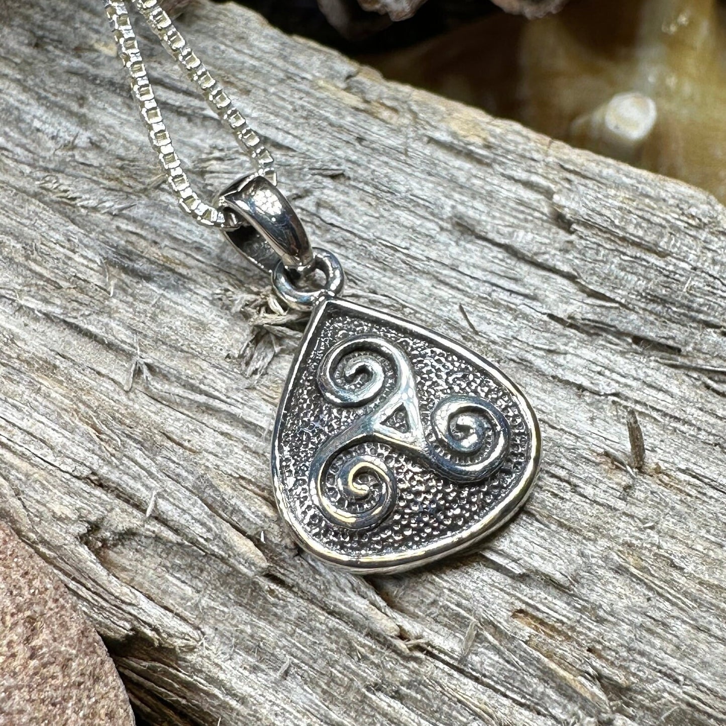 Celtic Triple Spiral Necklace