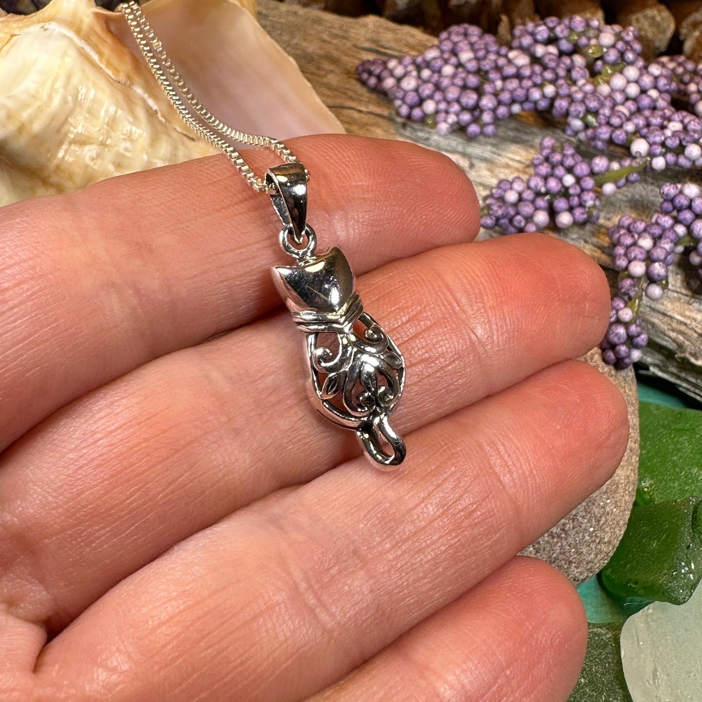 Celtic Cute Cat Necklace