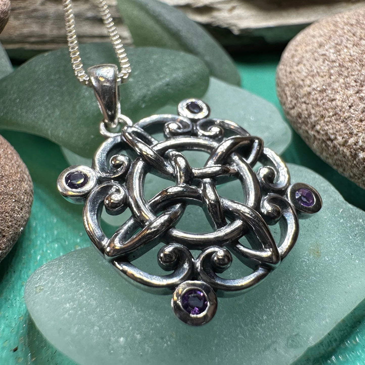 Katie Celtic Knot Necklace in sterling silver