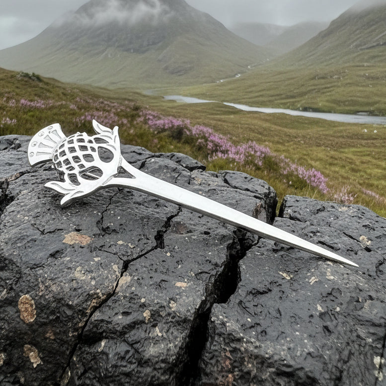 Dalwhinnie Thistle Kilt Pin - Handmade in Scotland — view 7