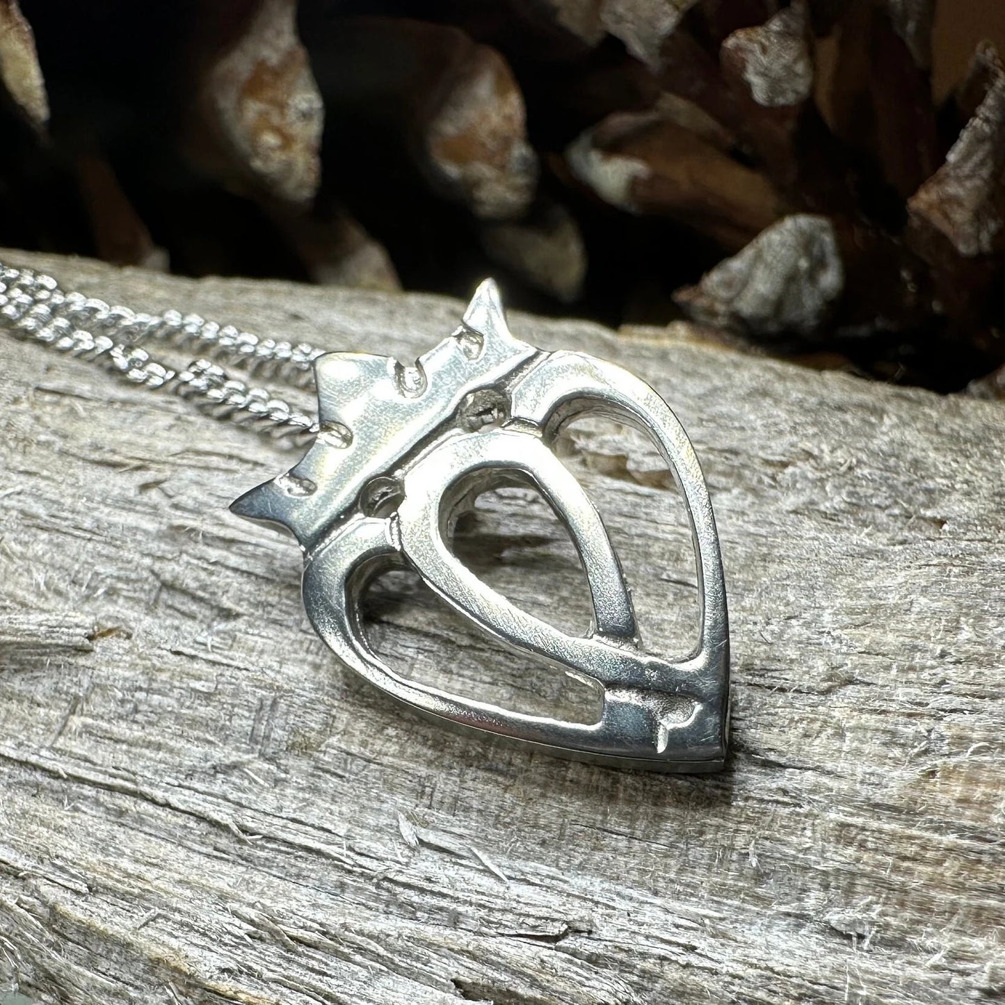 Two Hearts Luckenbooth Necklace - Handmade in Scotland — view 8
