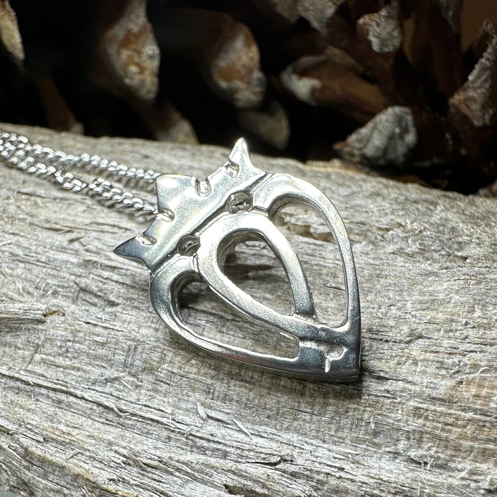 Two Hearts Luckenbooth Necklace - Handmade in Scotland — view 8