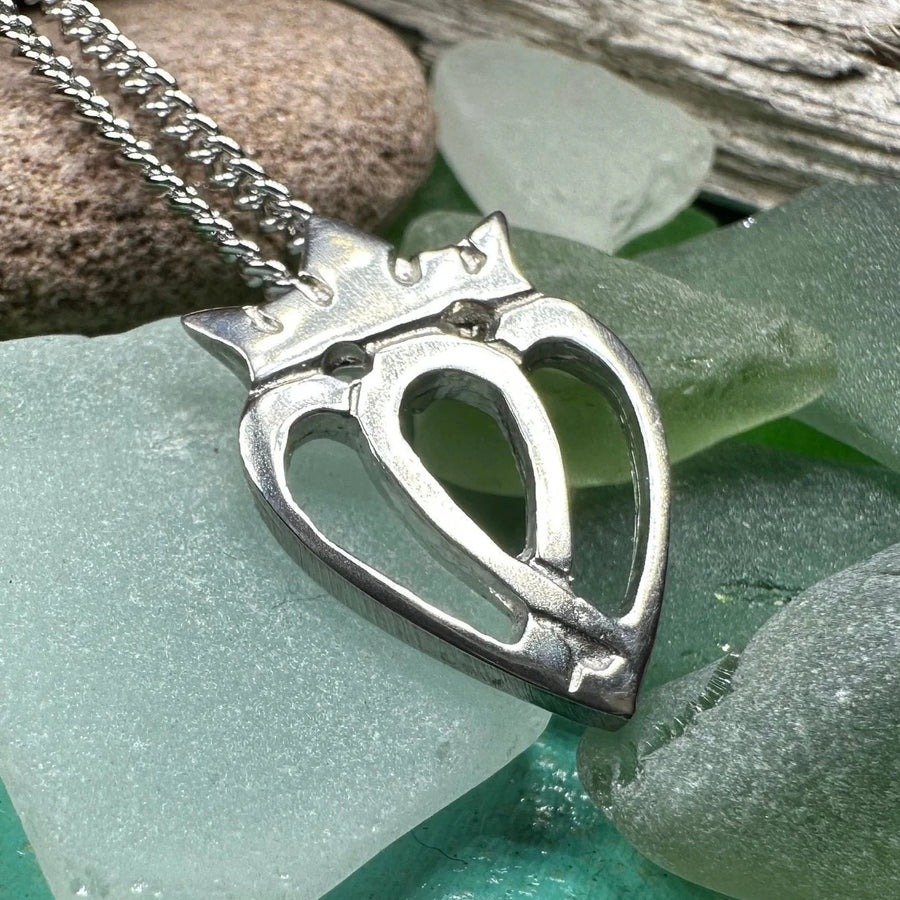 Two Hearts Luckenbooth Necklace - Handmade in Scotland