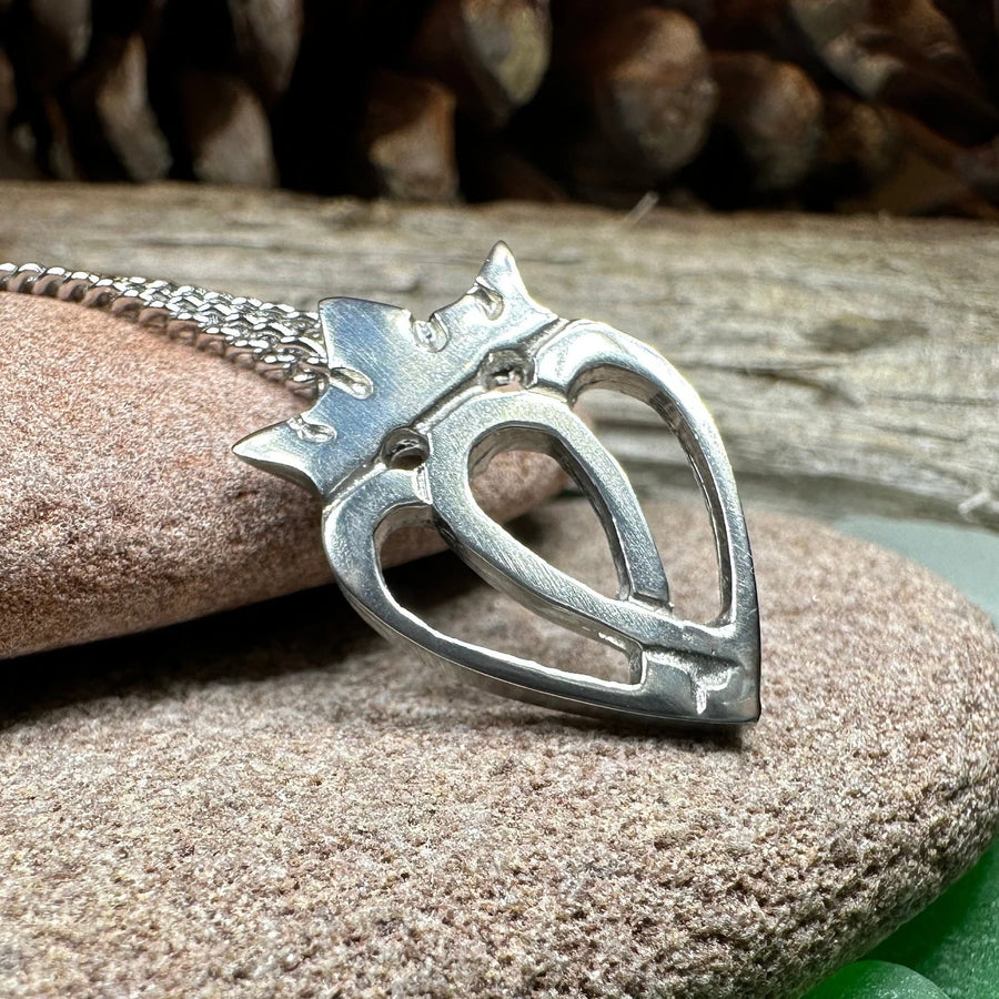 Two Hearts Luckenbooth Necklace - Handmade in Scotland