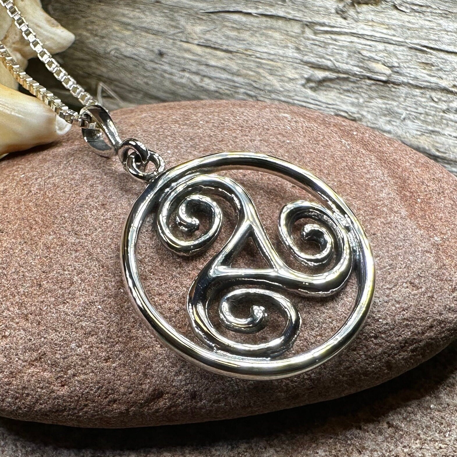 Orkney Celtic Spiral Necklace – Celtic Crystal Design Jewelry