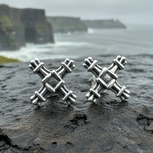 Saint Brigid's Cross Post Earrings