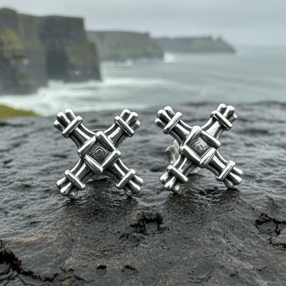 Saint Brigid's Cross Post Earrings