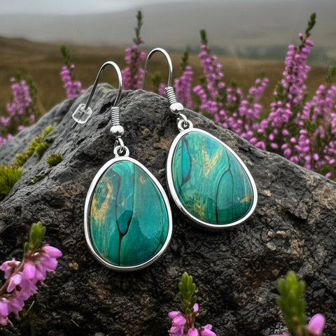 Load image into Gallery viewer, Scottish Heathergems Organic Earrings ~ Handmade in Scotland
