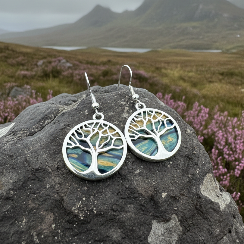 Heathergems Tree of Life Earrings from Scotland — view 10