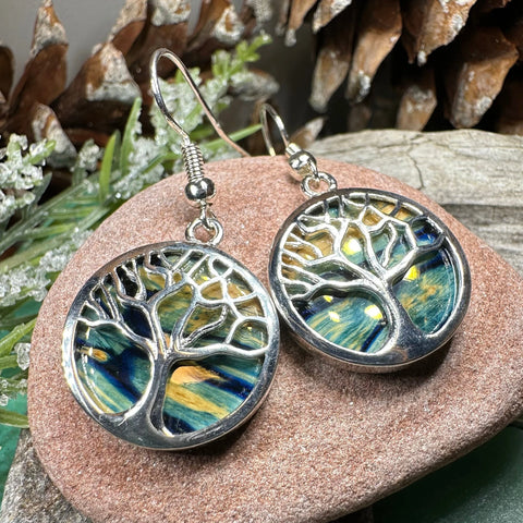 Load image into Gallery viewer, Heathergems Tree of Life Earrings from Scotland
