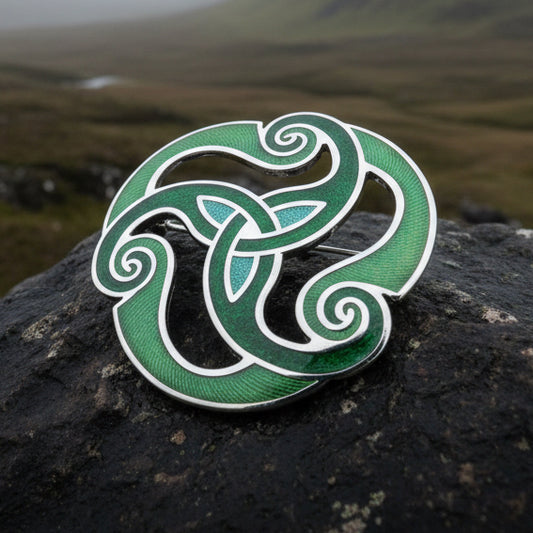 Celtic Spiral Brooch, Celtic Jewelry, Irish Jewelry, Scotland Jewelry, Anniversary Gift, Viking Brooch, Celtic Pin, Triskele Jewelry
