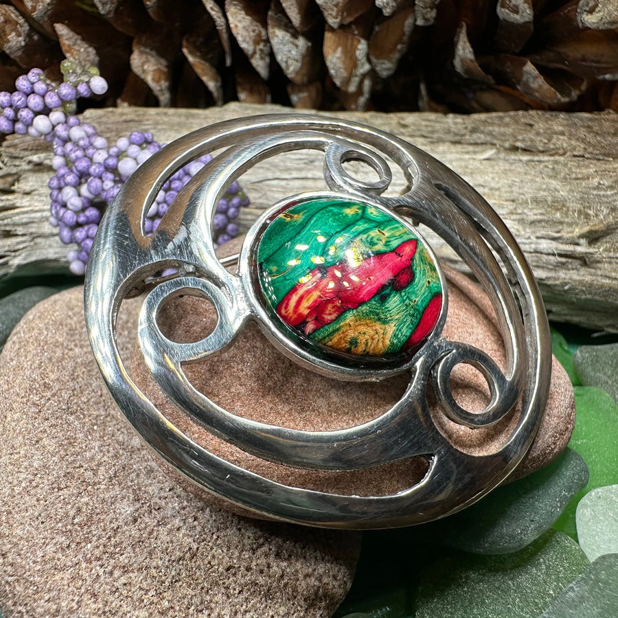 Alana Heathergems Celtic Brooch - Handmade in Scotland