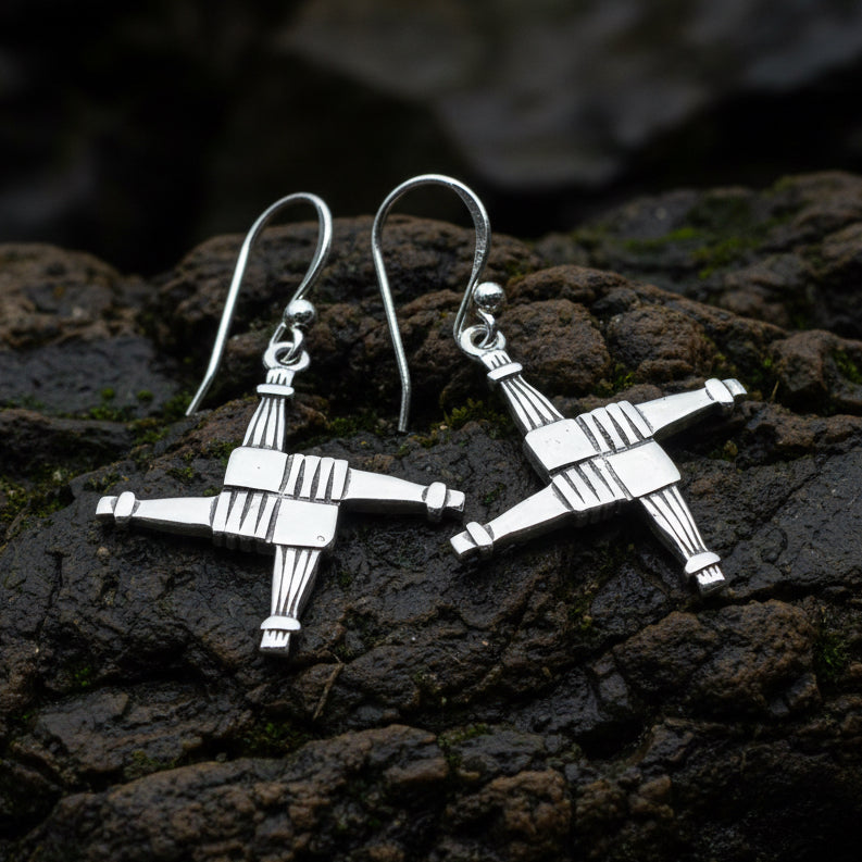 Saint Brigid's Cross Earrings, Irish Jewelry, Gift for Her, Bride Gift, Saint Brigit, Wiccan Jewelry, St. Bridget's Cross, Spiritual Jewelry