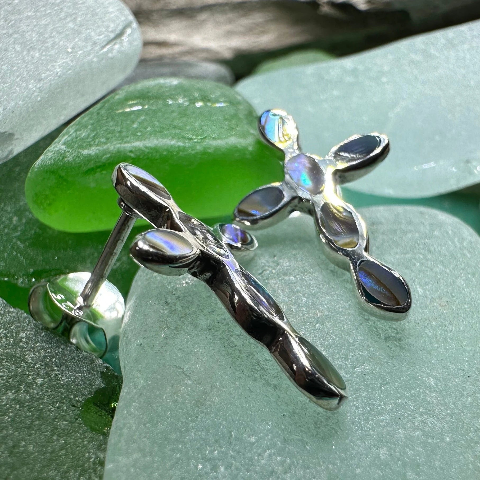 Anne Cross Stud Earrings — view 3