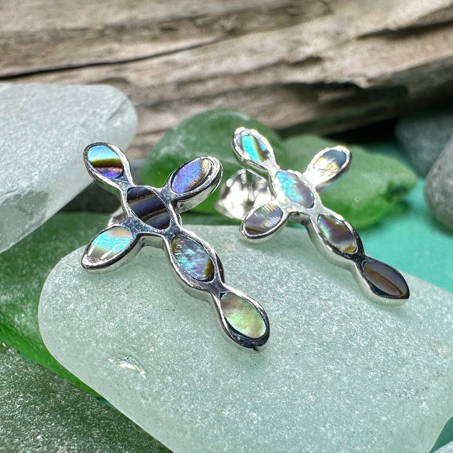 Anne Cross Stud Earrings — view 4