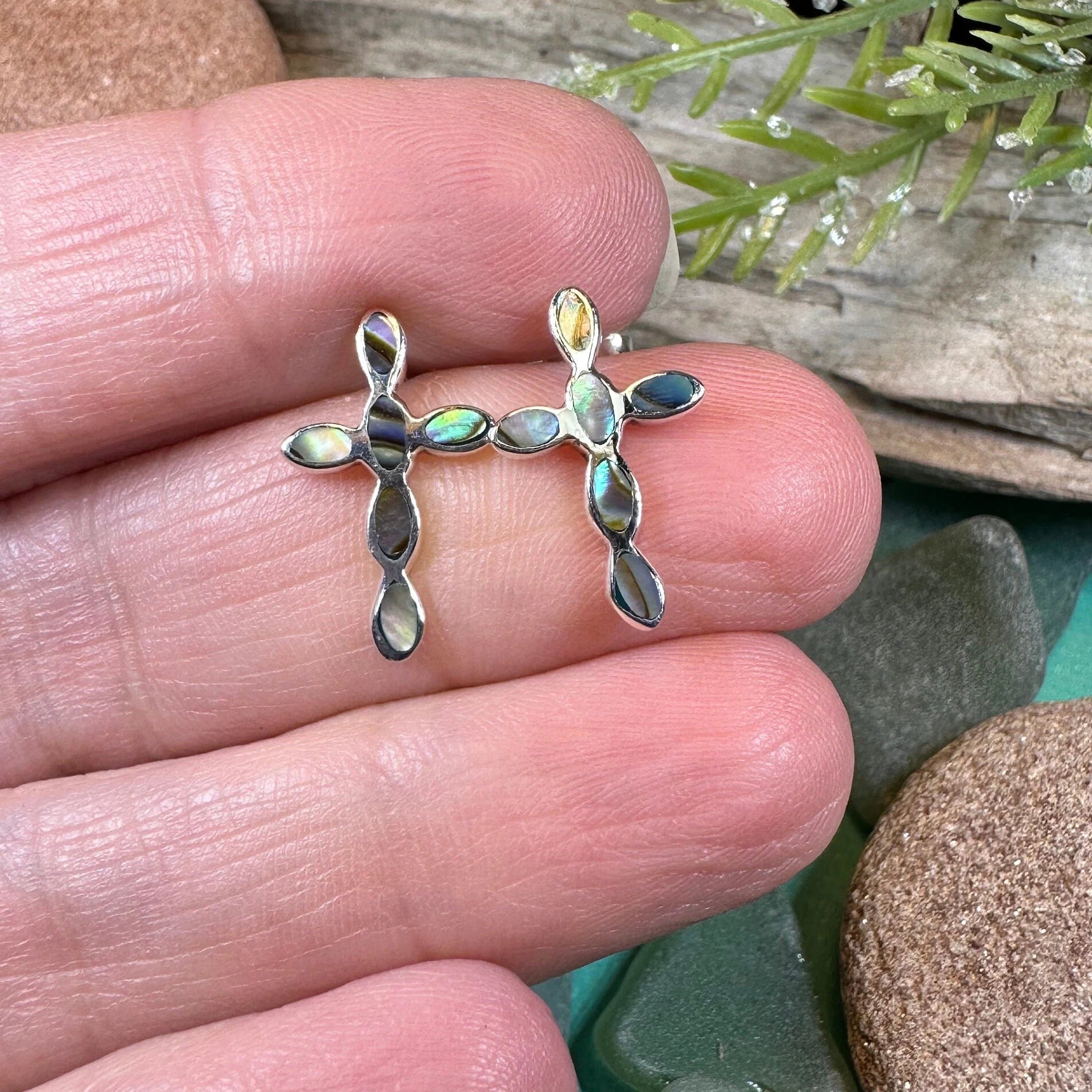 Anne Cross Stud Earrings — view 5