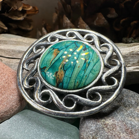 Load image into Gallery viewer, Heathergems Scottish Celtic Brooch - Handmade in Scotland
