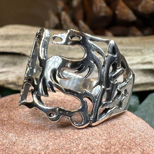 Celtic Phoenix Ring, Celtic Ring, Norse Ring, Silver Boho Ring, Irish Ring, Irish Dance Gift, Anniversary Gift, Ireland Ring, Wiccan Ring