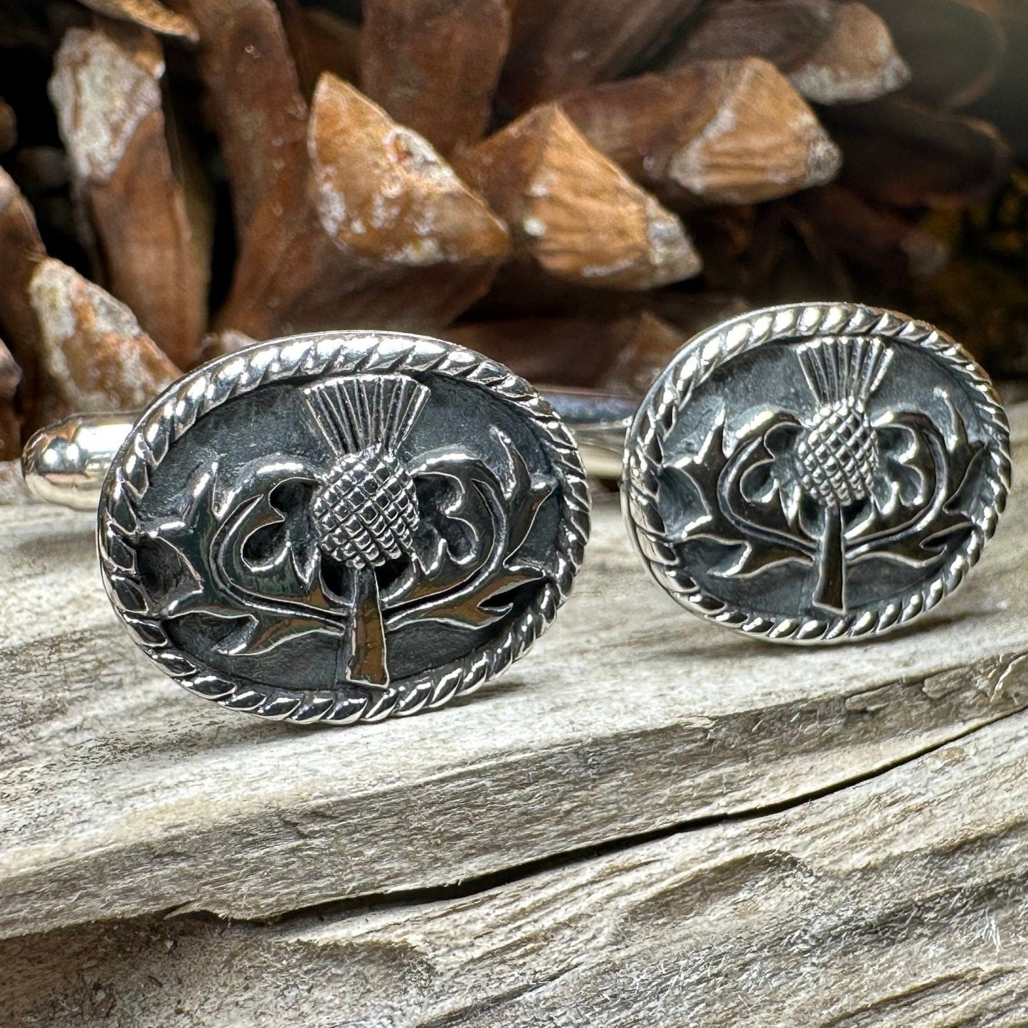 Thistle Cuff Links, Scotland Jewelry, Celtic Jewelry, Dad Gift, Bagpiper Gift, Groom Gift, Best Man Gift, Boyfriend Gift, Husband Gift