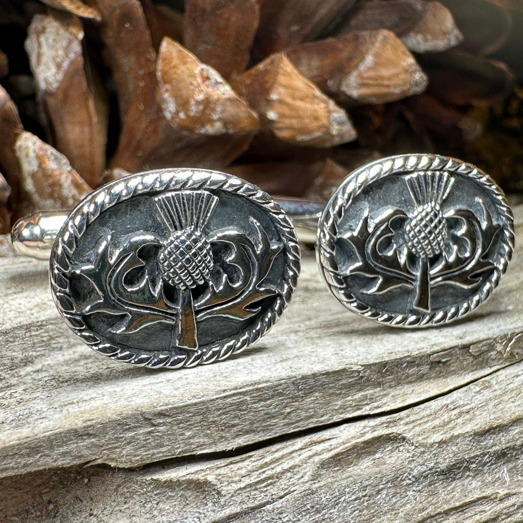 Thistle Cuff Links, Scotland Jewelry, Celtic Jewelry, Dad Gift, Bagpiper Gift, Groom Gift, Best Man Gift, Boyfriend Gift, Husband Gift