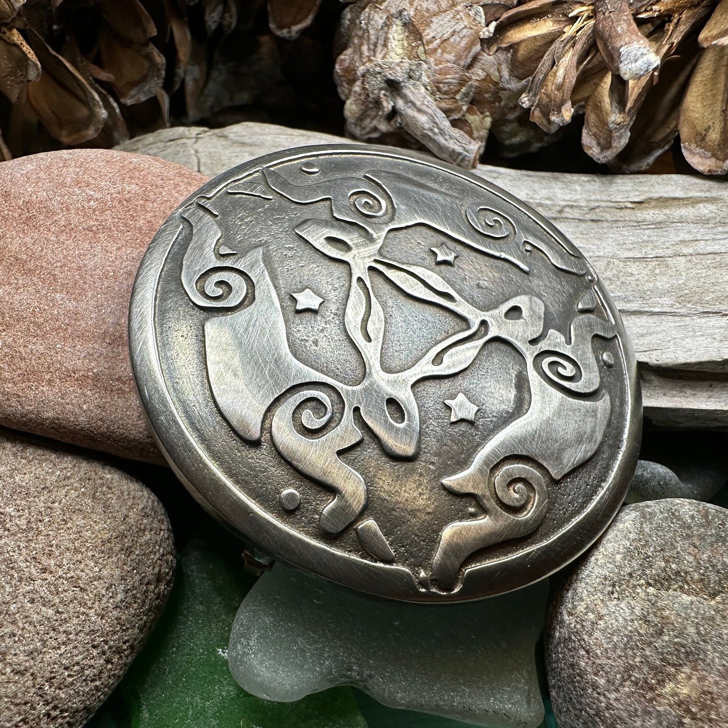 Triple Hare Celtic Brooch