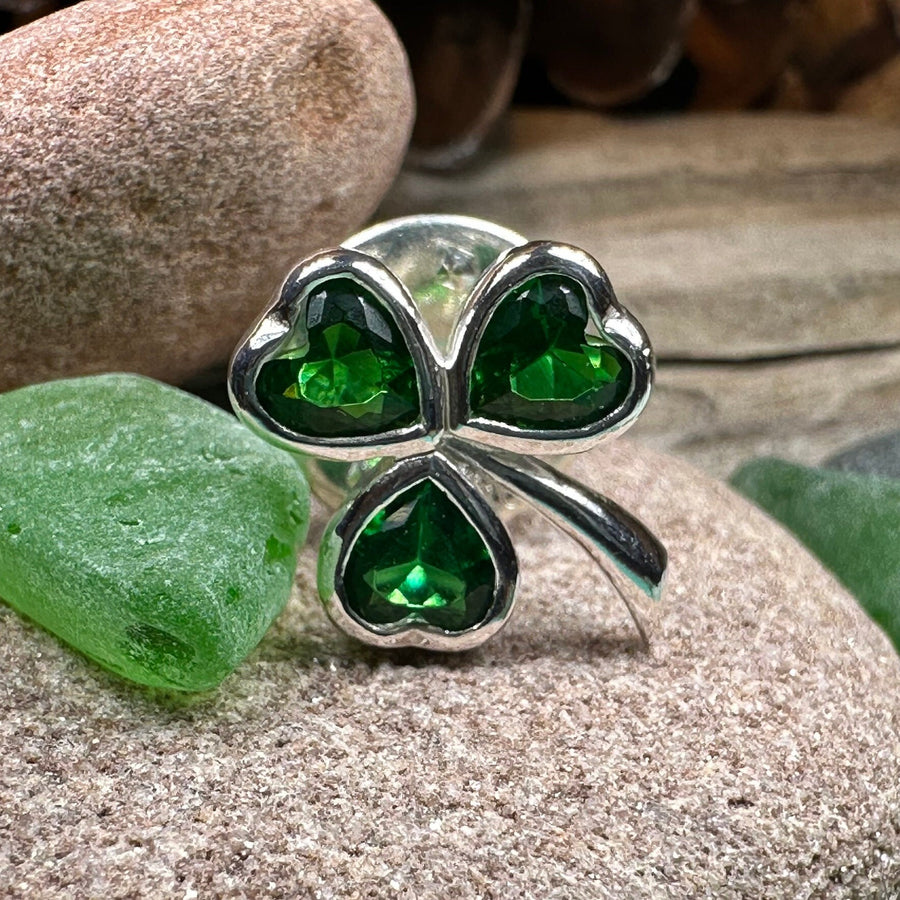 Enamel Irish Harp Brooch