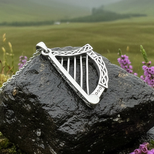 Irish Harp Necklace