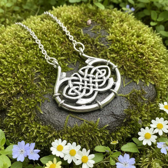 Norinne Celtic Knot Necklace in Sterling Silver