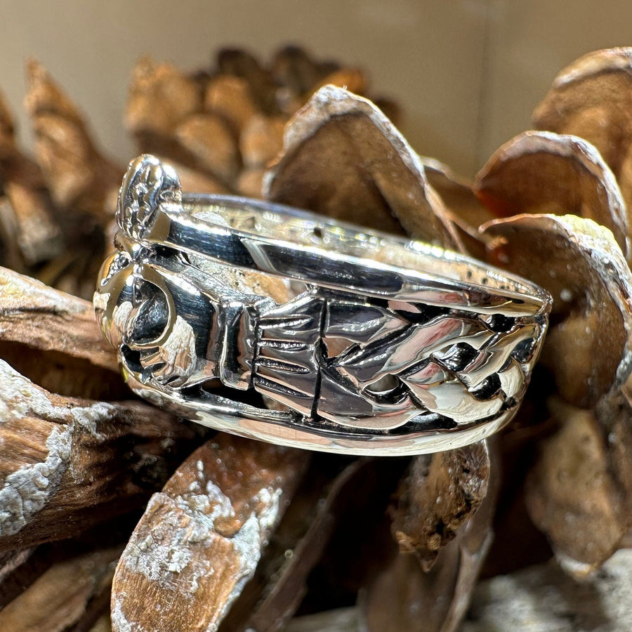 Celtic Ring, Irish Wedding Ring, Ireland Ring, Claddagh Ring, Irish Ring, Promise Ring, Anniversary Gift, Silver Wedding Band, Ireland Gift