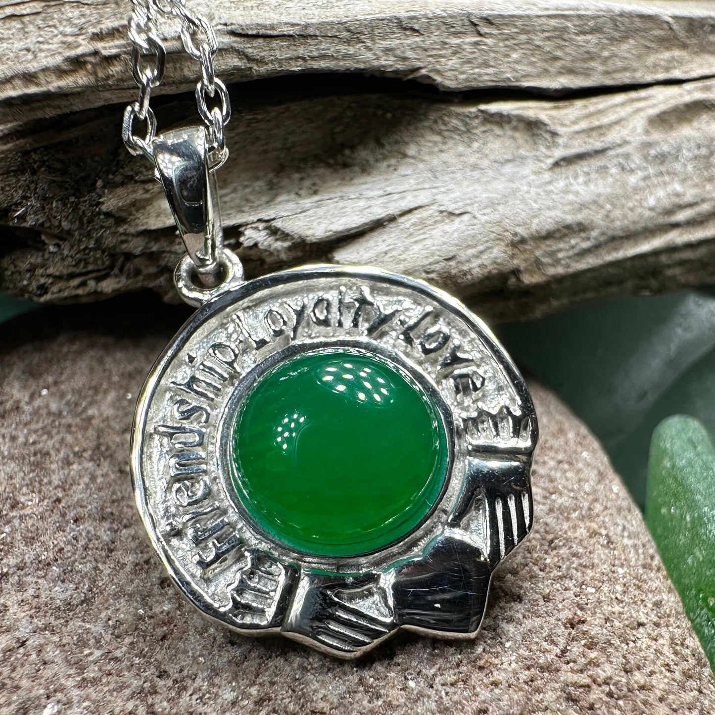 Friendship, Loyalty and Love Claddagh Necklace — view 5