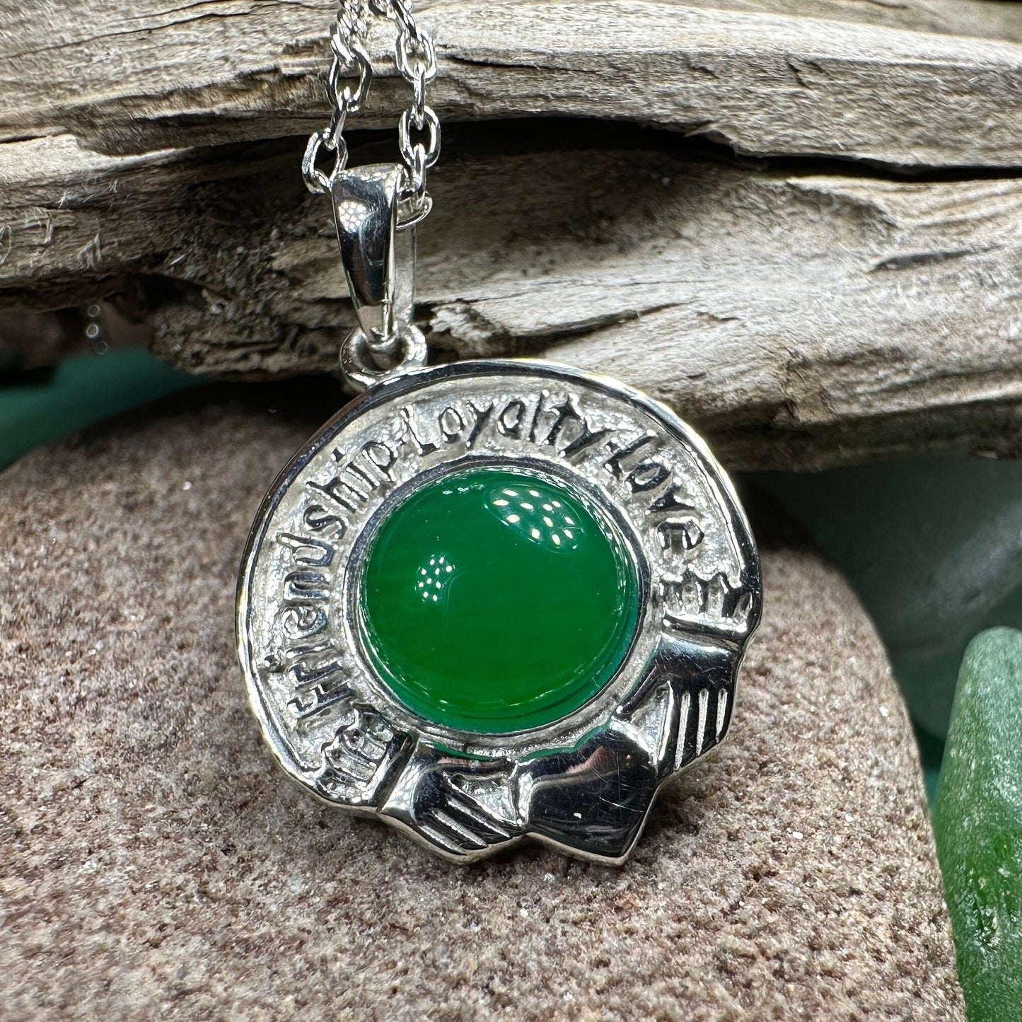Friendship, Loyalty and Love Claddagh Necklace — view 7