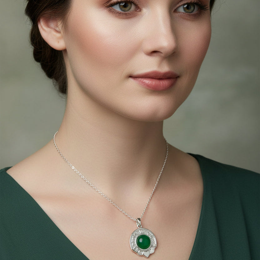 Friendship, Loyalty and Love Claddagh Necklace — view 2