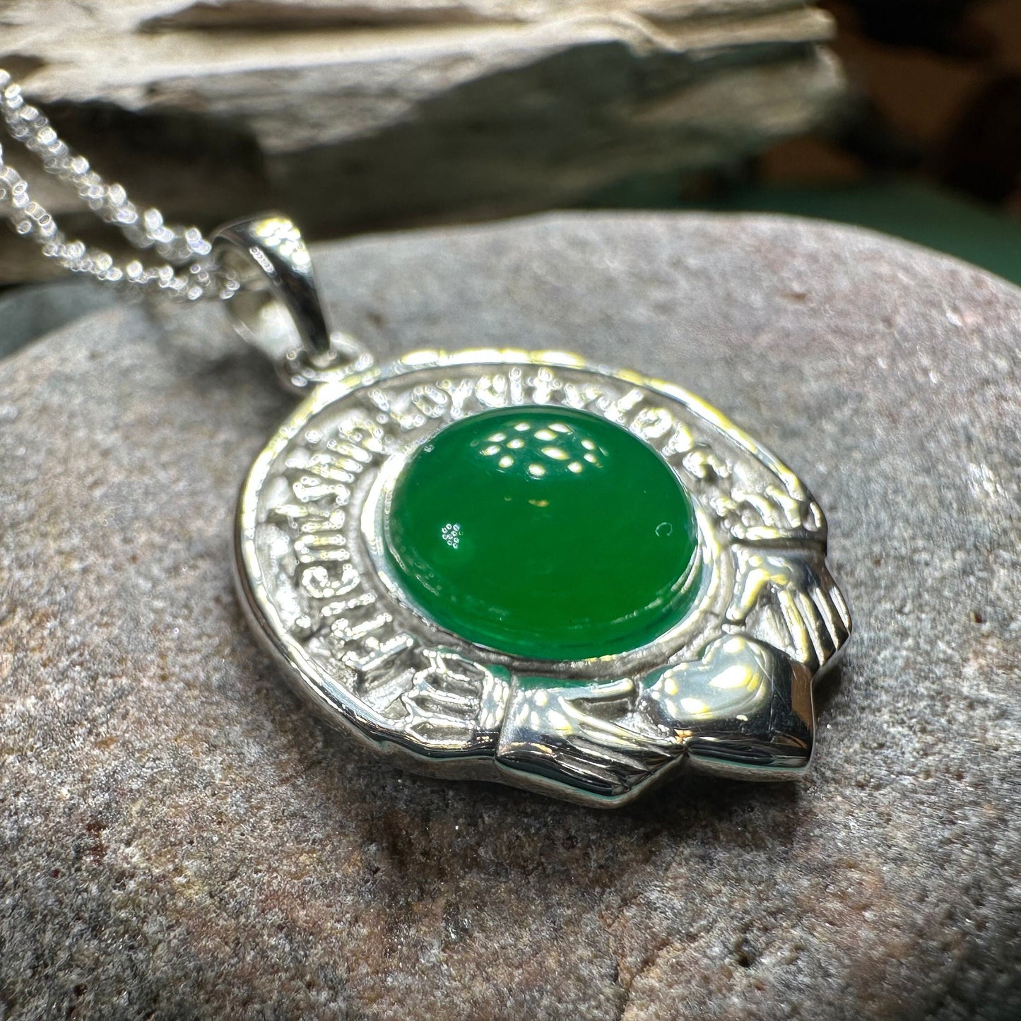 Friendship, Loyalty and Love Claddagh Necklace — view 8