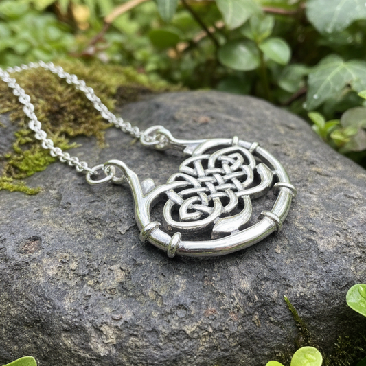 Norinne Celtic Knot Necklace in Sterling Silver