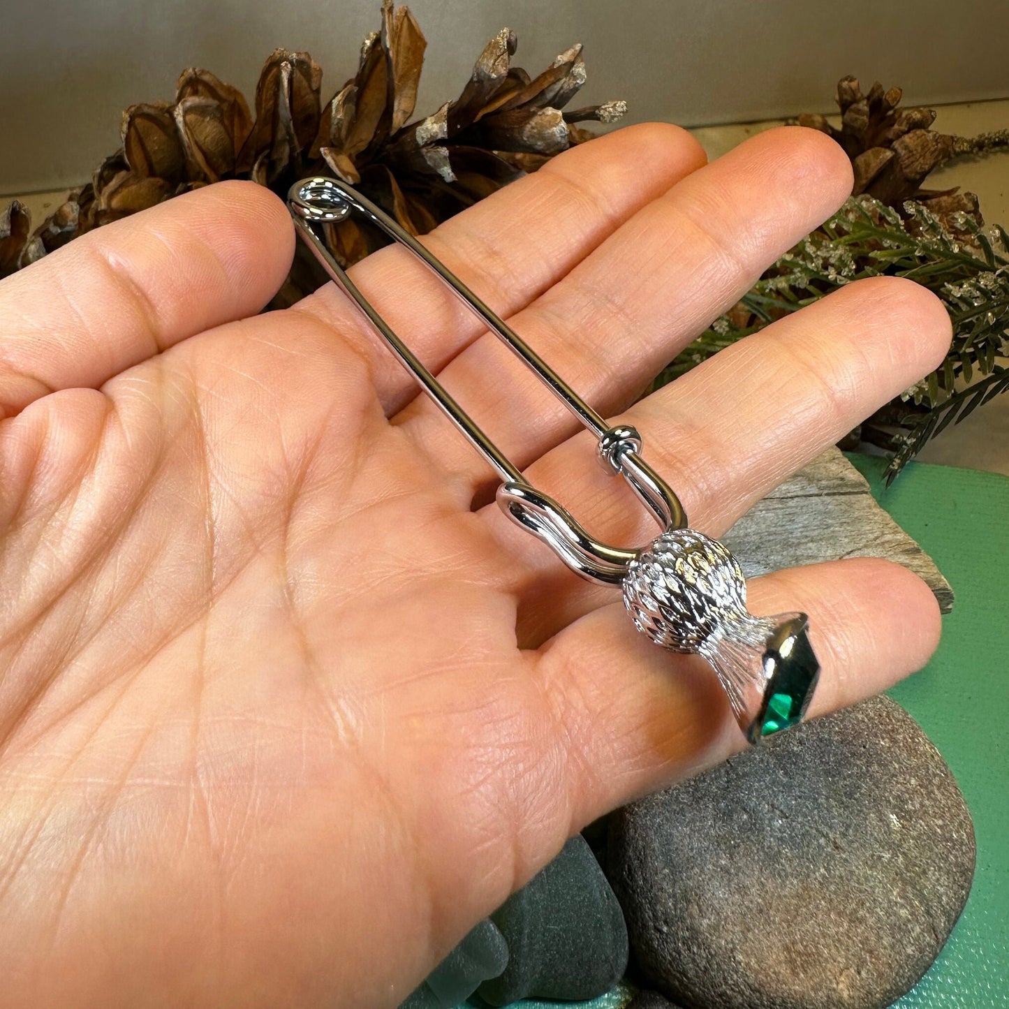 Thistle Kilt Pin, Celtic Jewelry, Scotland Jewelry, Mom Gift, Anniversary Gift, Scotland Brooch, Wiccan Jewelry, Tartan Pin, Shawl Pin