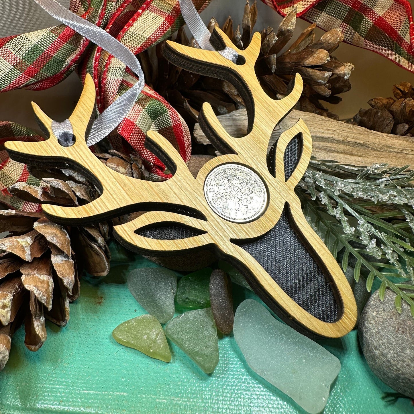 Tartan Stag Ornament