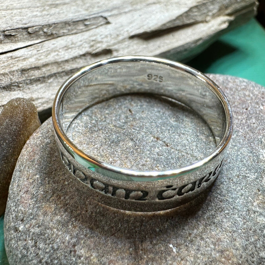 Celtic Ring, Irish Gaelic Ring, Soulmate Ring, Ireland Ring, Irish Ring, Promise Ring, Anniversary Gift, Silver Wedding Band, Mo Anam Cara
