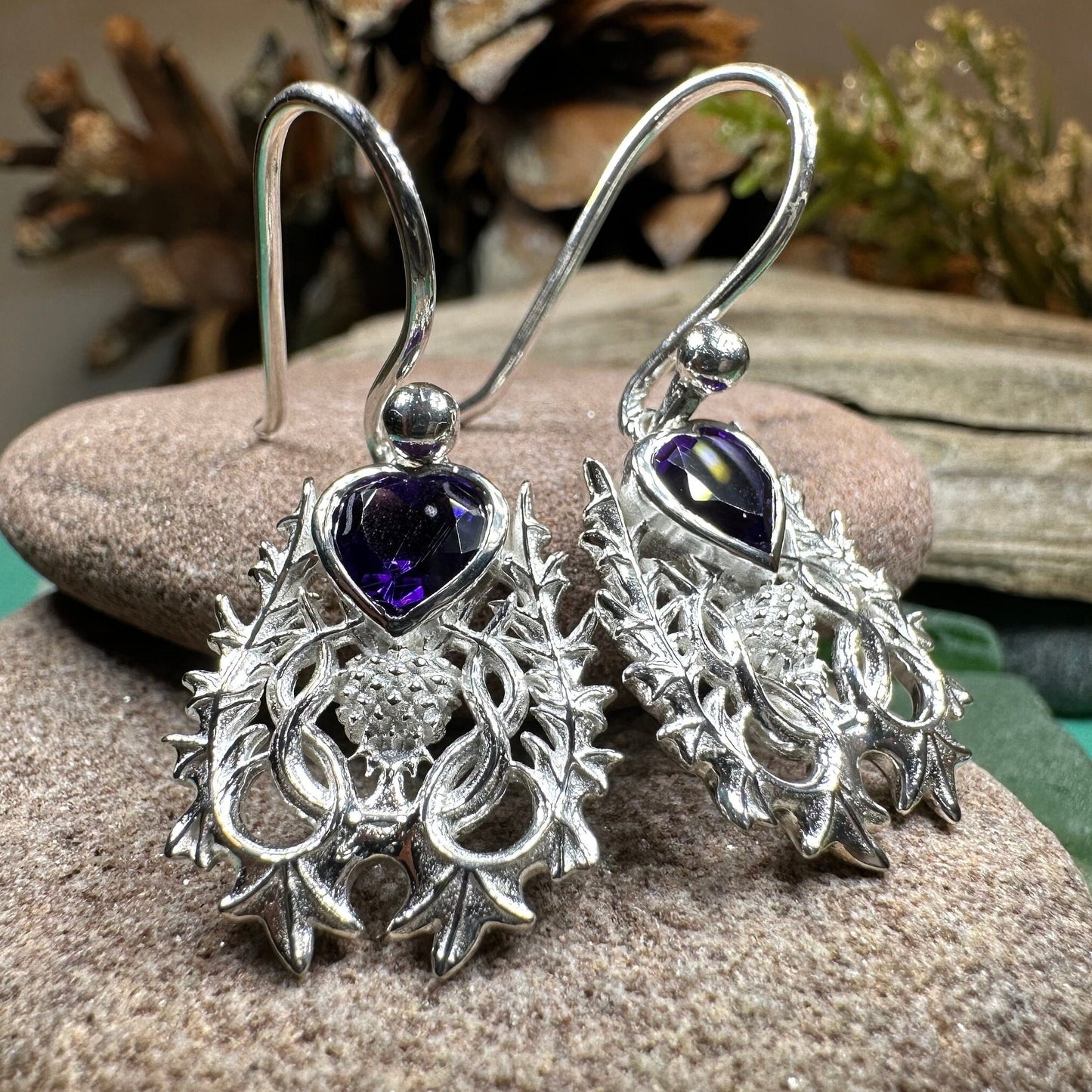 Thistle Earrings, Celtic Jewelry, Scotland Jewelry, Outlander Jewelry, Girlfriend Gift, Sister Gift, Mom Gift, Nature Jewelry, Wife Gift