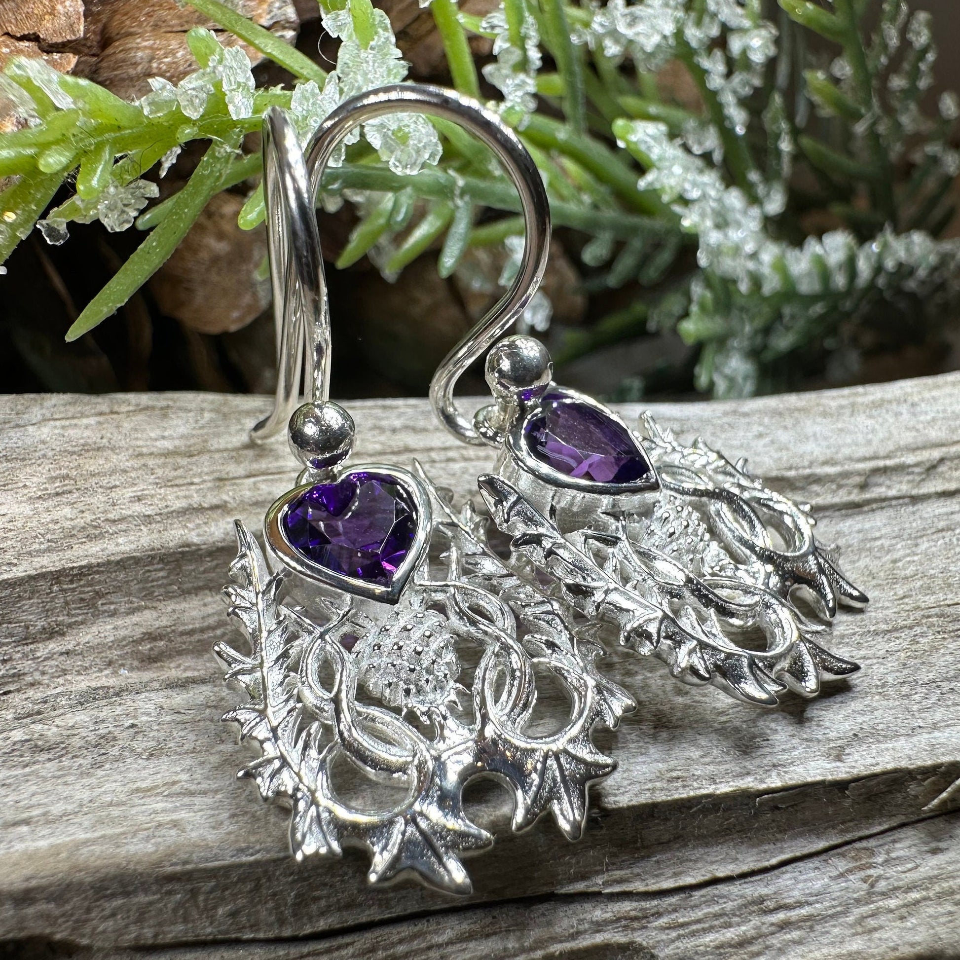 Thistle Earrings, Celtic Jewelry, Scotland Jewelry, Outlander Jewelry, Girlfriend Gift, Sister Gift, Mom Gift, Nature Jewelry, Wife Gift