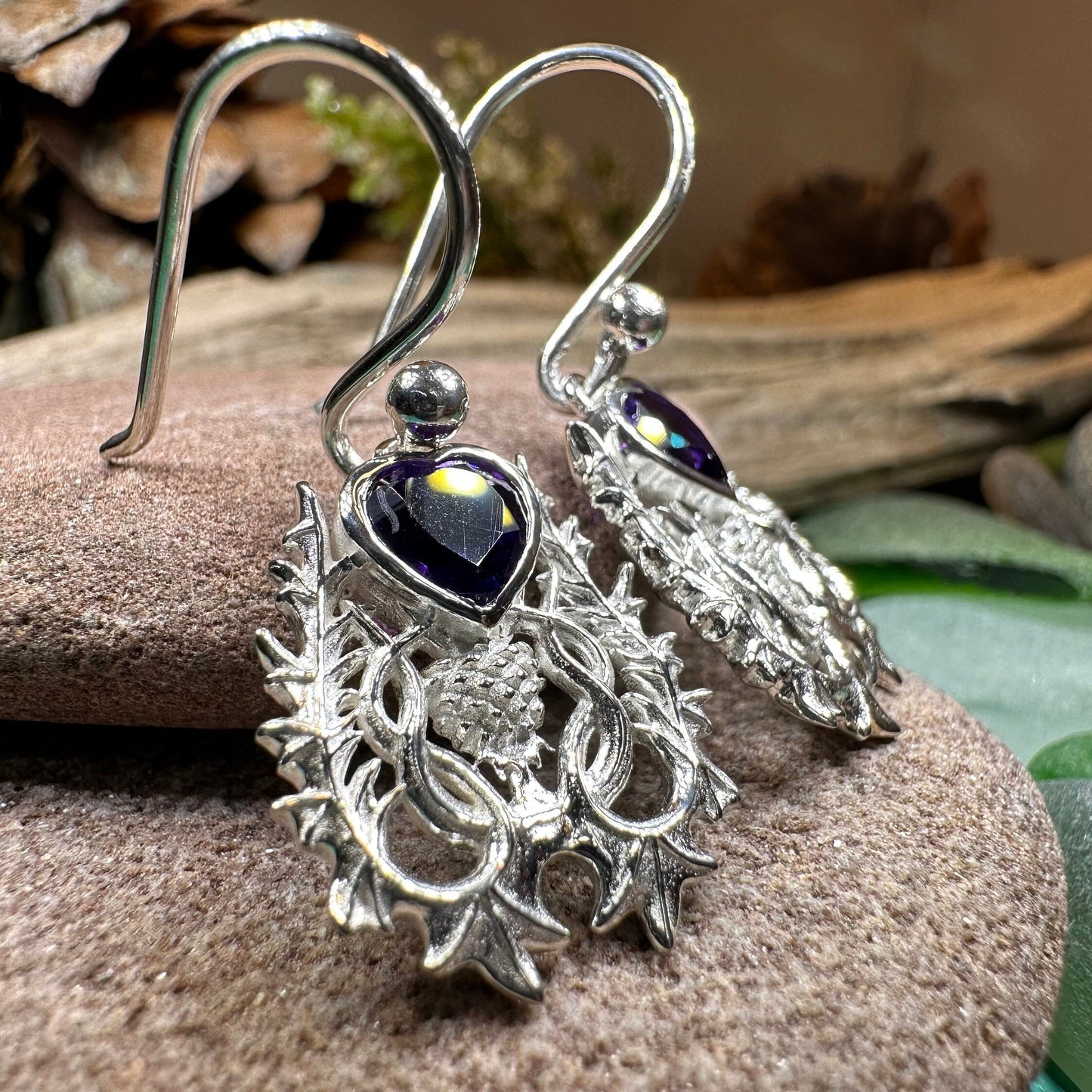 Thistle Earrings, Celtic Jewelry, Scotland Jewelry, Outlander Jewelry, Girlfriend Gift, Sister Gift, Mom Gift, Nature Jewelry, Wife Gift