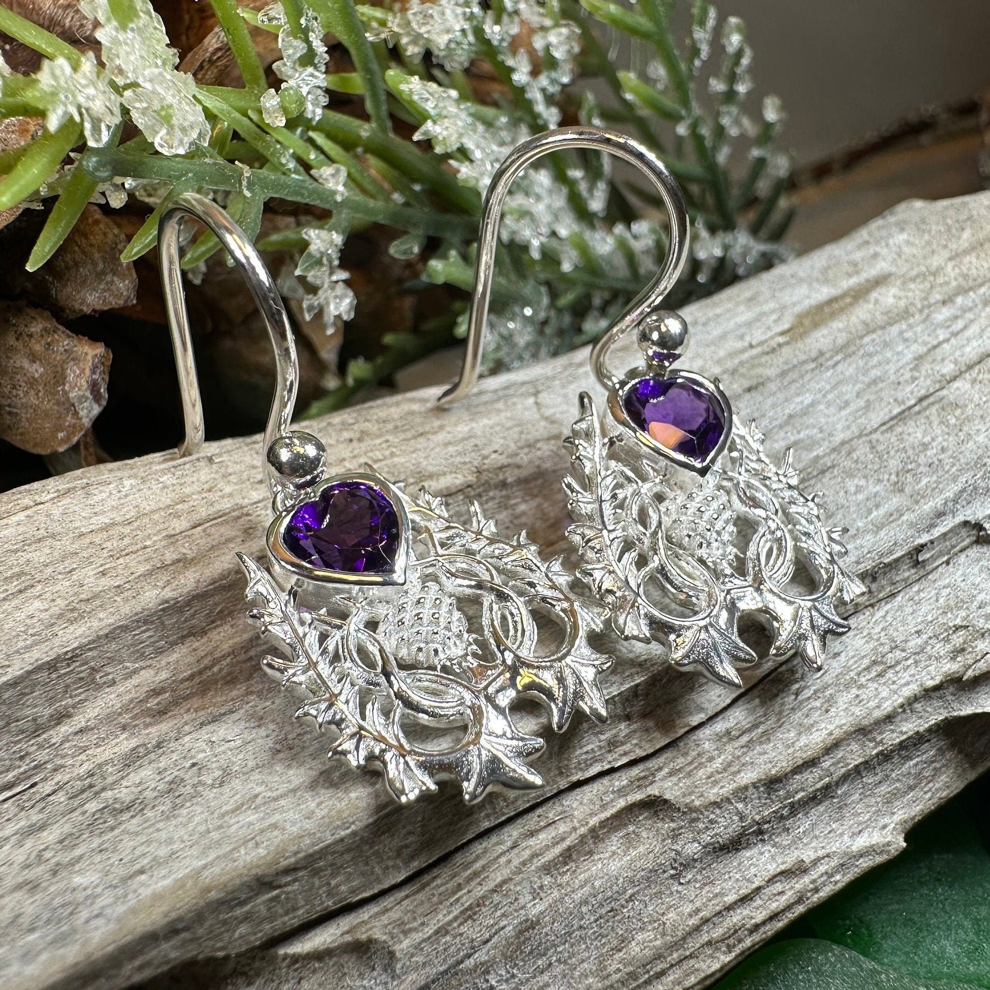 Thistle Earrings, Celtic Jewelry, Scotland Jewelry, Outlander Jewelry, Girlfriend Gift, Sister Gift, Mom Gift, Nature Jewelry, Wife Gift