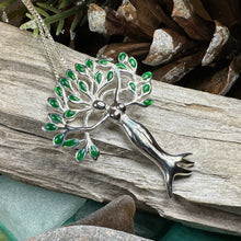 Load image into Gallery viewer, Tree of Life Necklace, Celtic Goddess Jewelry, Irish Jewelry, Anniversary Gift, Bridal Jewelry, Norse Jewelry, Danu Pendant, Yoga Jewelry
