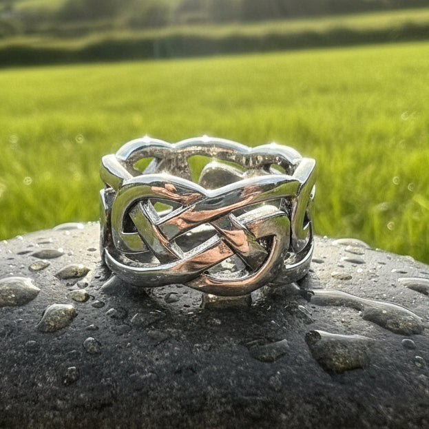 Celtic Ring, Irish Wedding Ring, Silver Scottish Ring, Large Irish Ring, Promise Ring, Anniversary Gift, Wedding Band, Ireland Gift