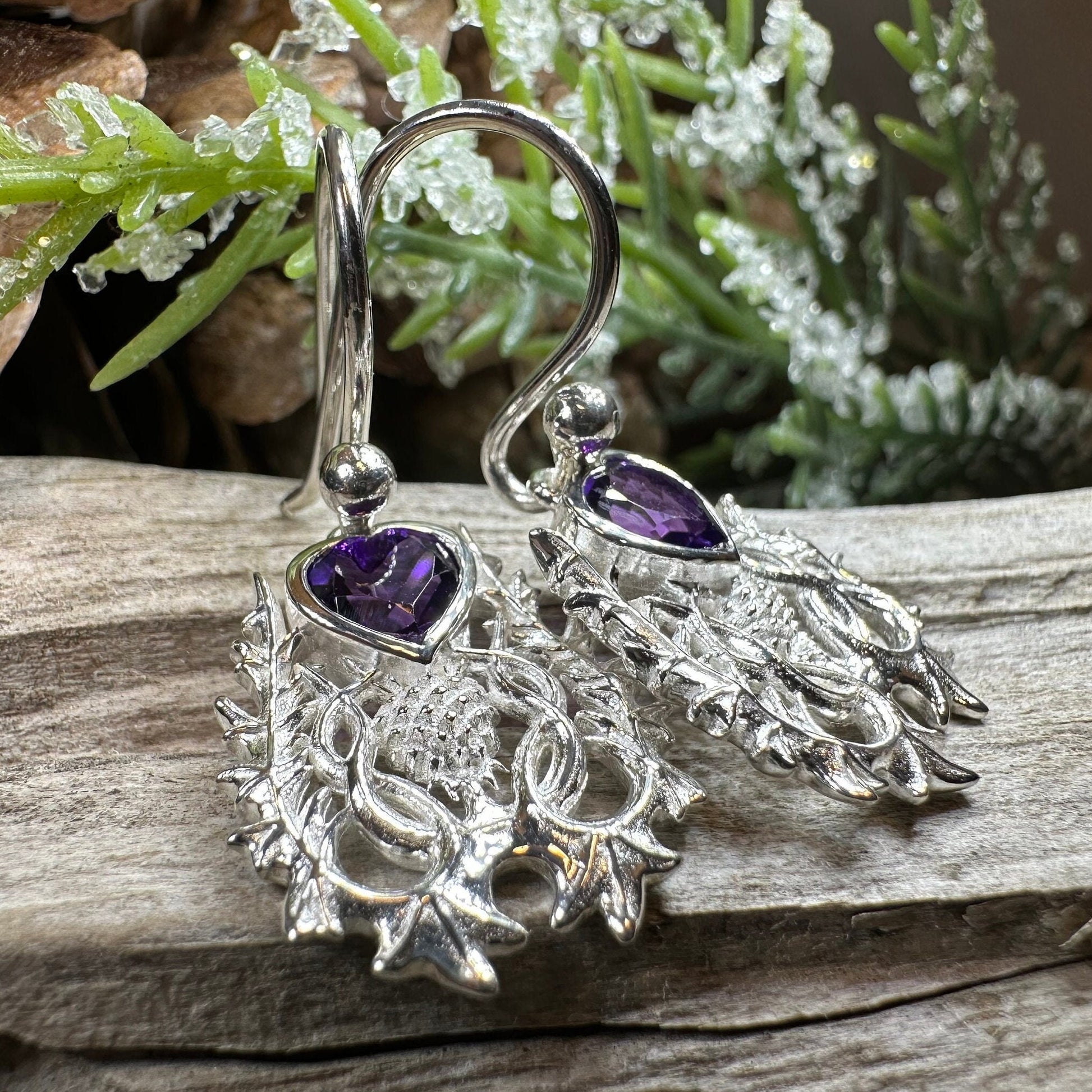 Thistle Earrings, Celtic Jewelry, Scotland Jewelry, Outlander Jewelry, Girlfriend Gift, Sister Gift, Mom Gift, Nature Jewelry, Wife Gift