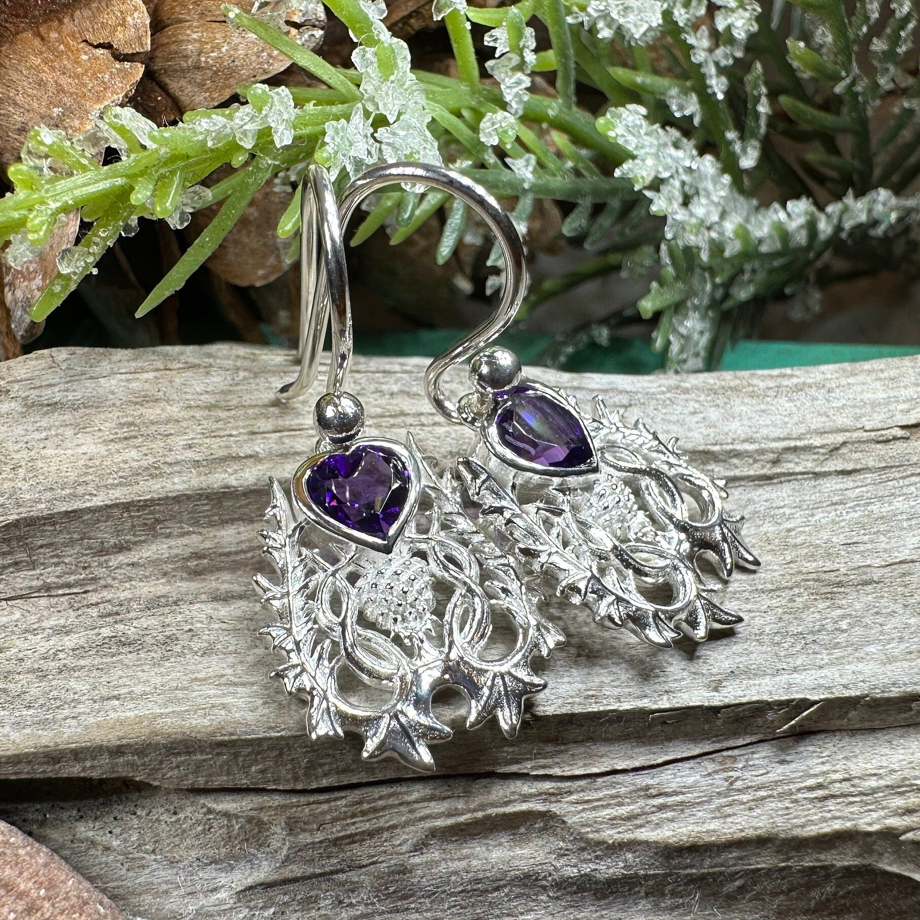 Thistle Earrings, Celtic Jewelry, Scotland Jewelry, Outlander Jewelry, Girlfriend Gift, Sister Gift, Mom Gift, Nature Jewelry, Wife Gift