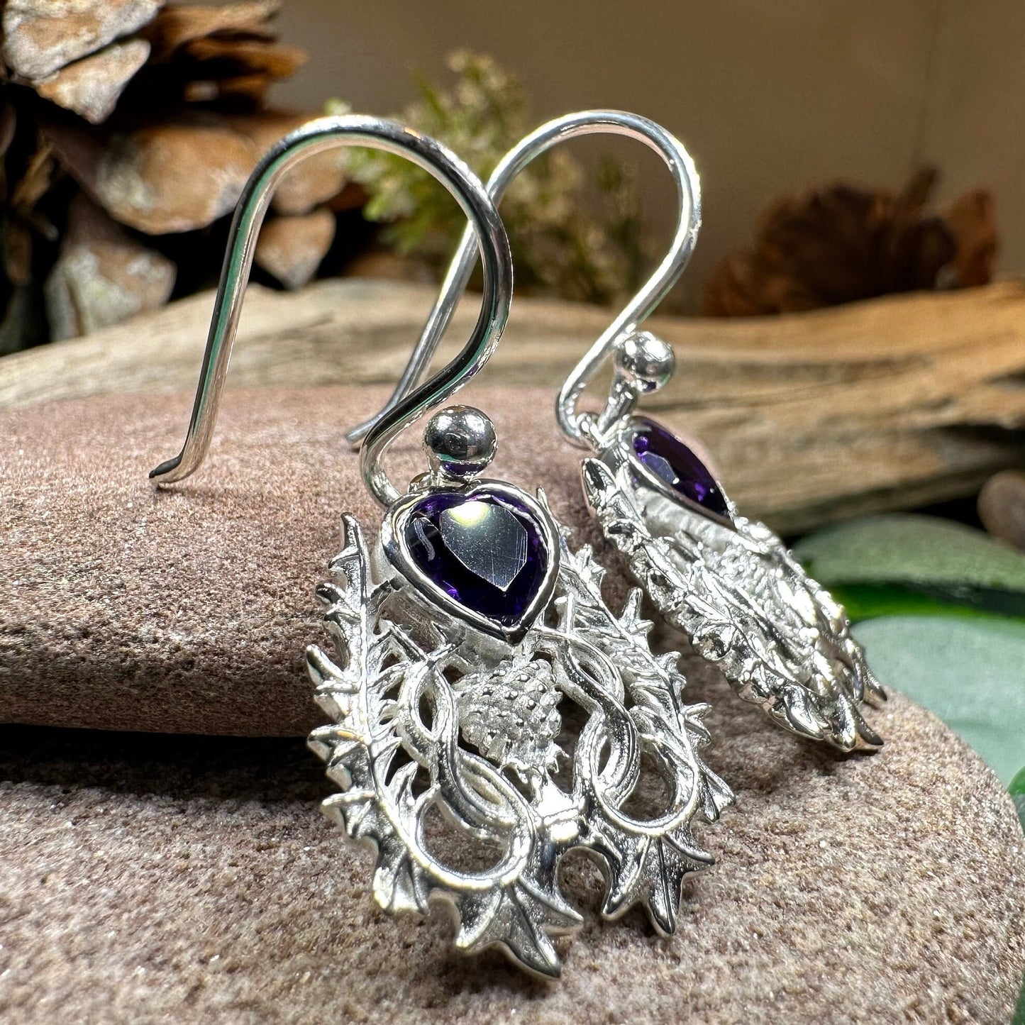Thistle Earrings, Celtic Jewelry, Scotland Jewelry, Outlander Jewelry, Girlfriend Gift, Sister Gift, Mom Gift, Nature Jewelry, Wife Gift